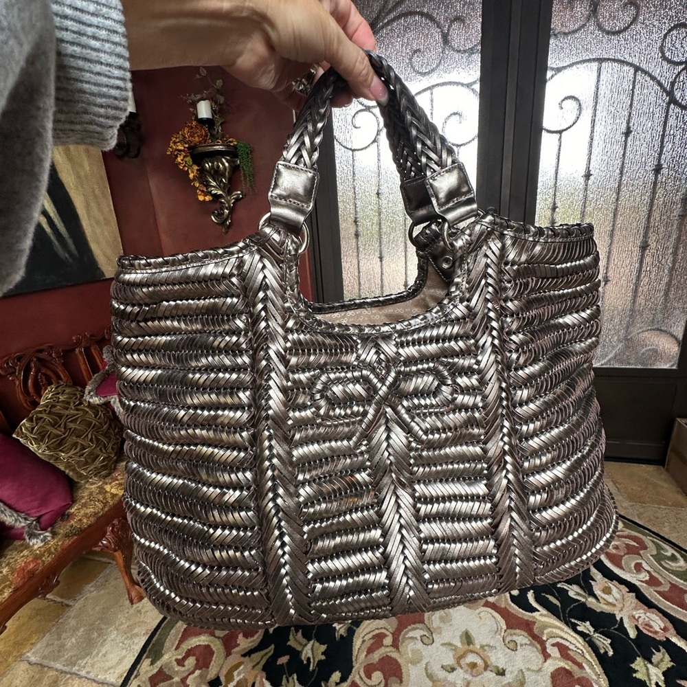 Anya Hindmarch Woven Leather Tote Bag